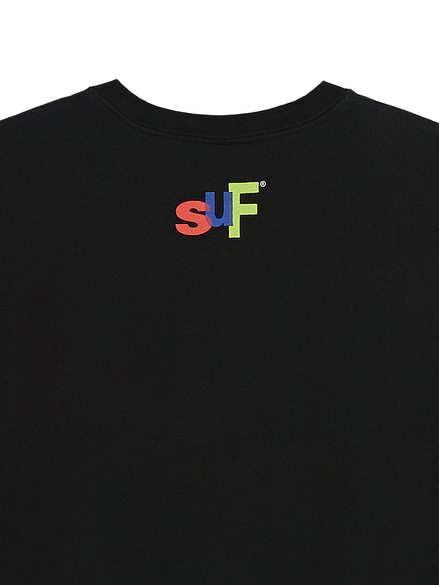 SUF OVERLAP LOGO T-SHIRT BLACK