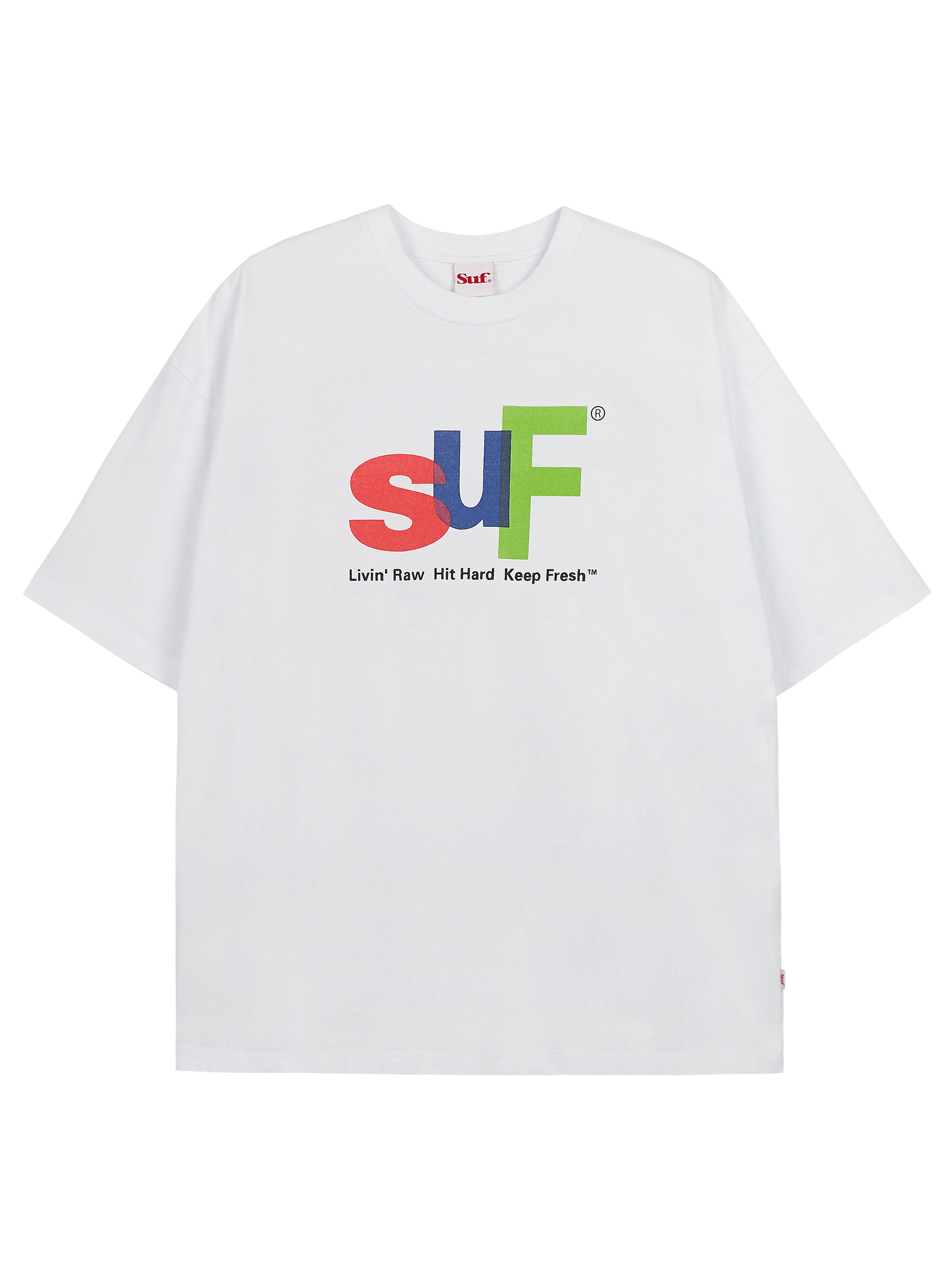 SUF OVERLAP LOGO T-SHIRT WHITE