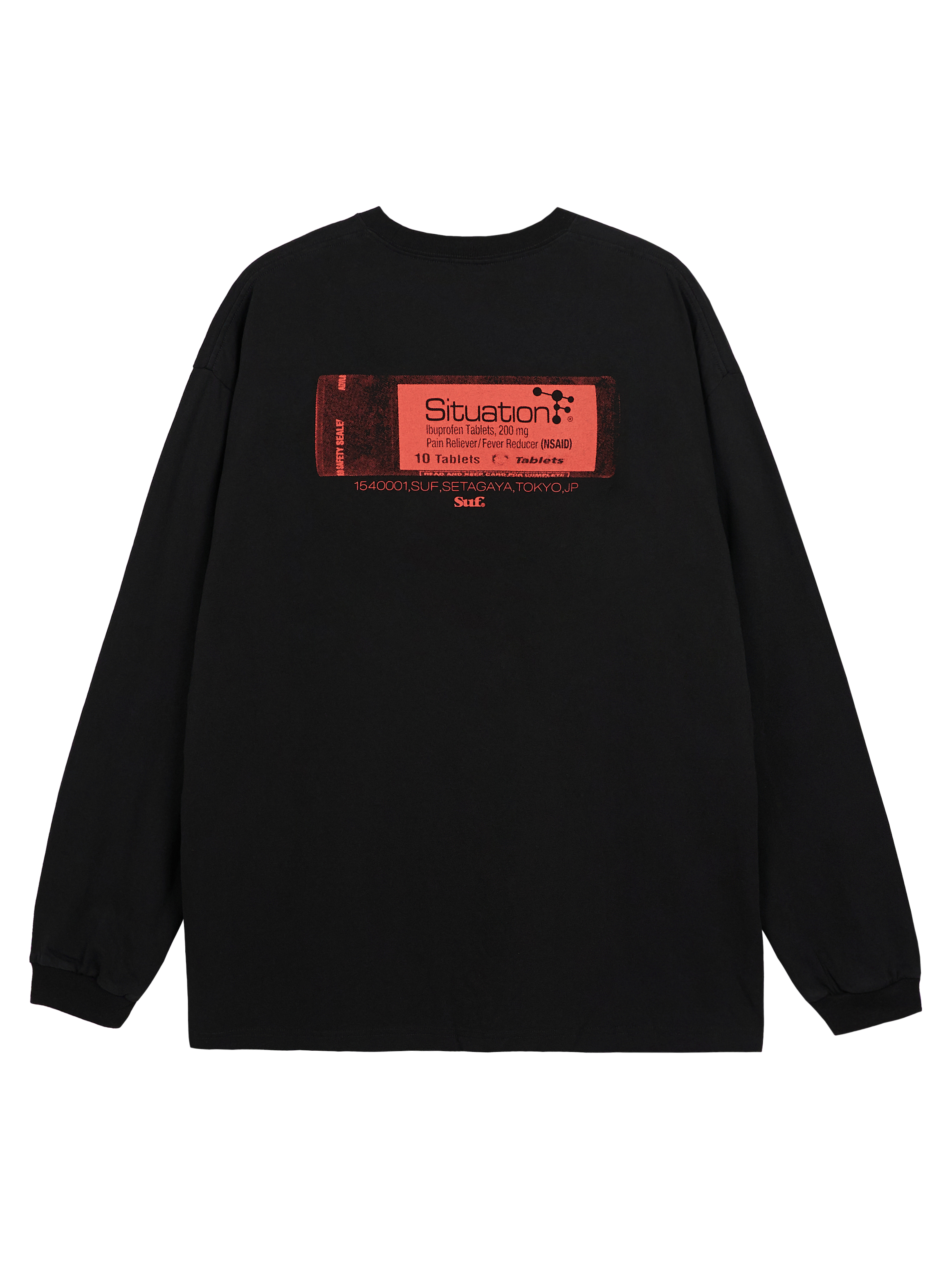 Suf Tech Long Sleeve T-shirts BLACK