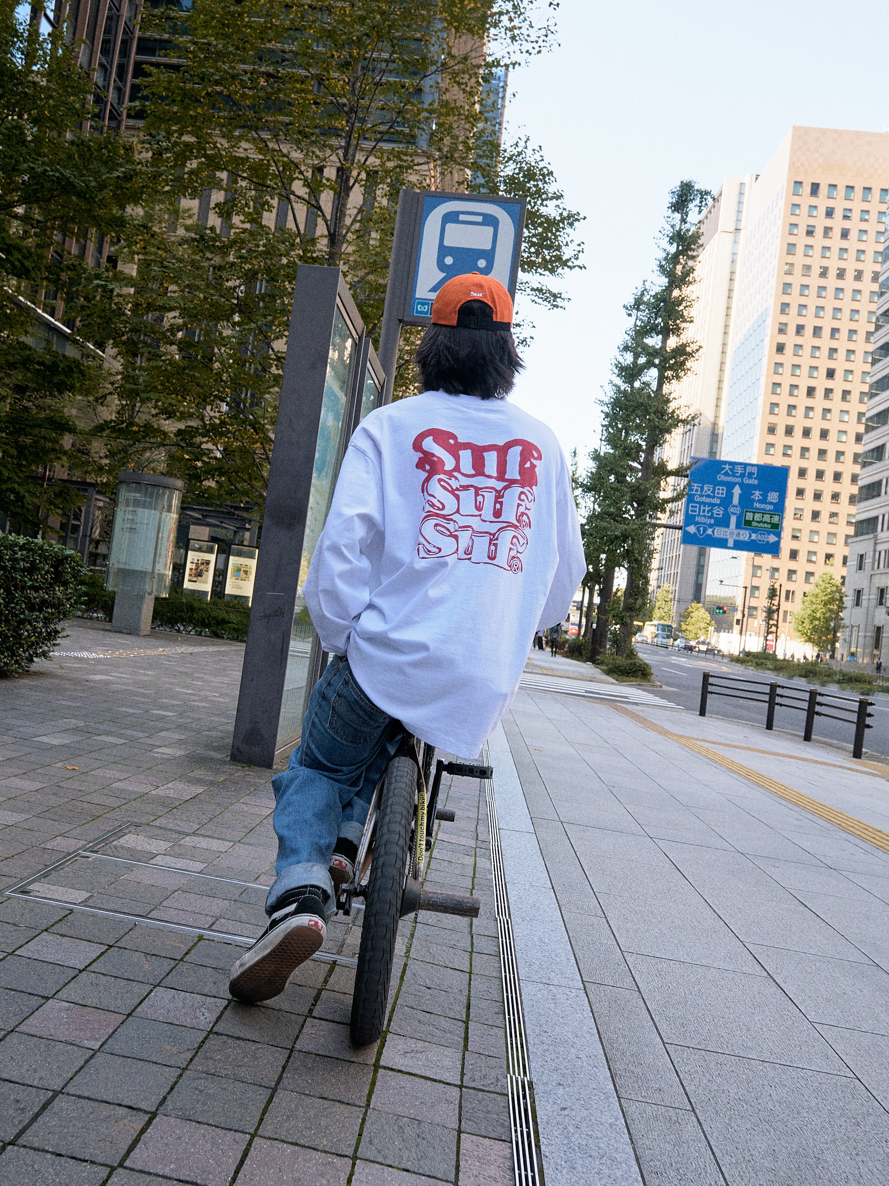 Spray Paint Long Sleeve T-shirt WHITE