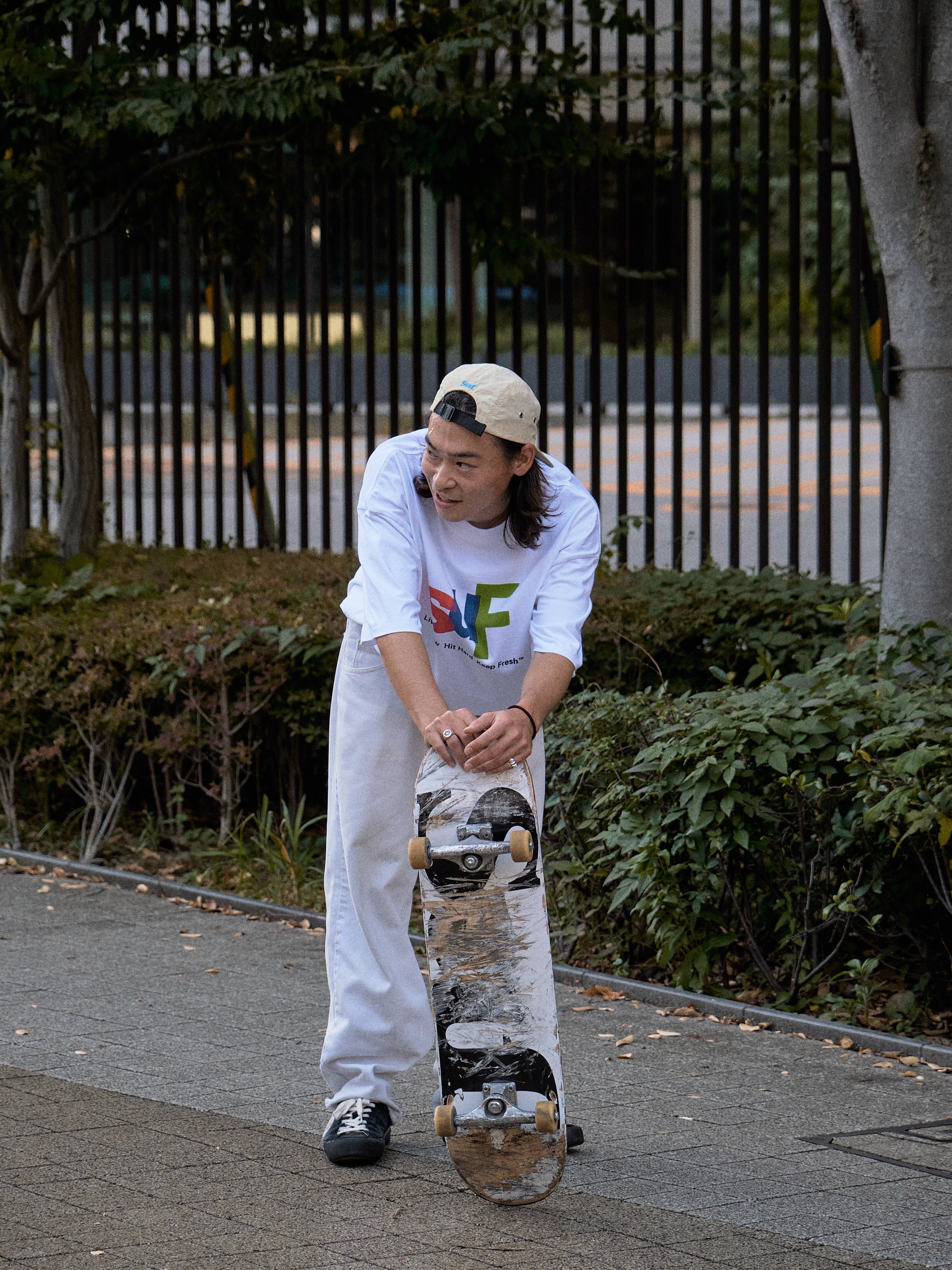 SUF OVERLAP LOGO T-SHIRT WHITE