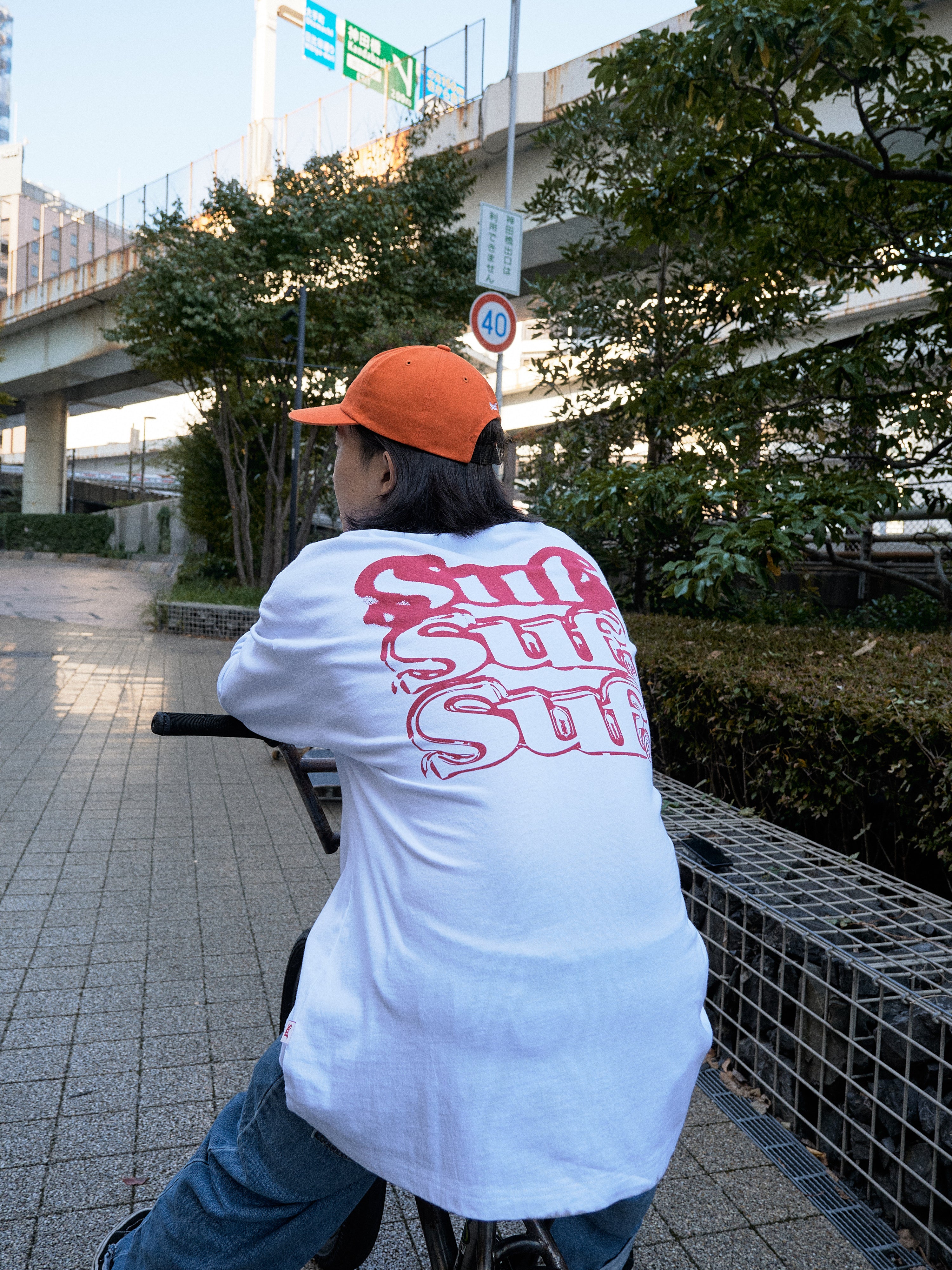 Spray Paint Long Sleeve T-shirt WHITE