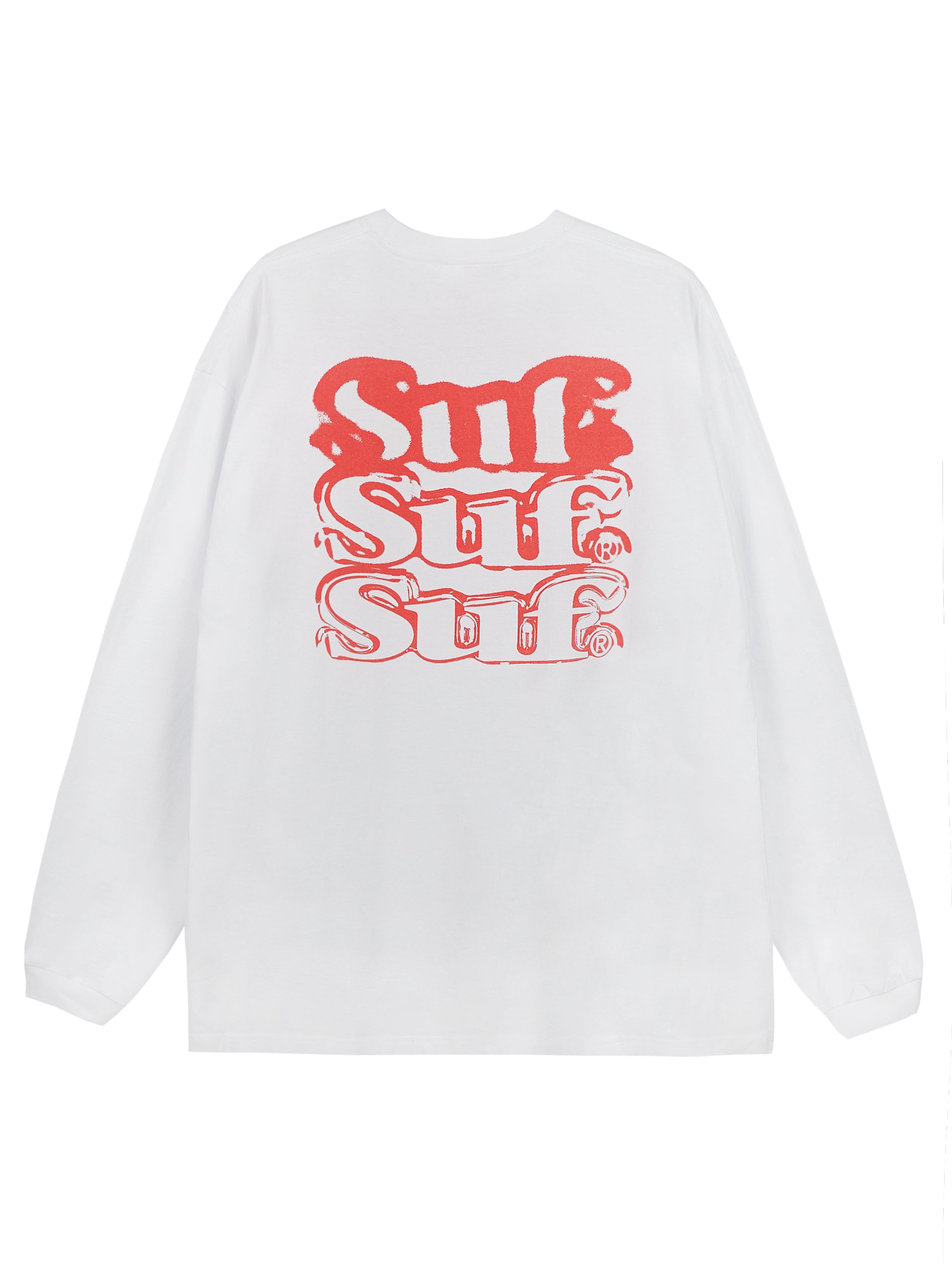 Spray Paint Long Sleeve T-shirt WHITE