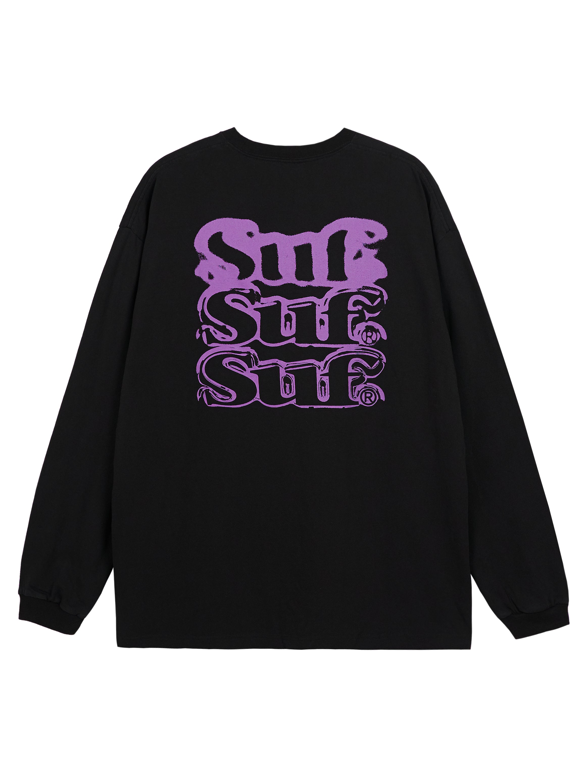 Spray Paint Long Sleeve T-shirt BLACK