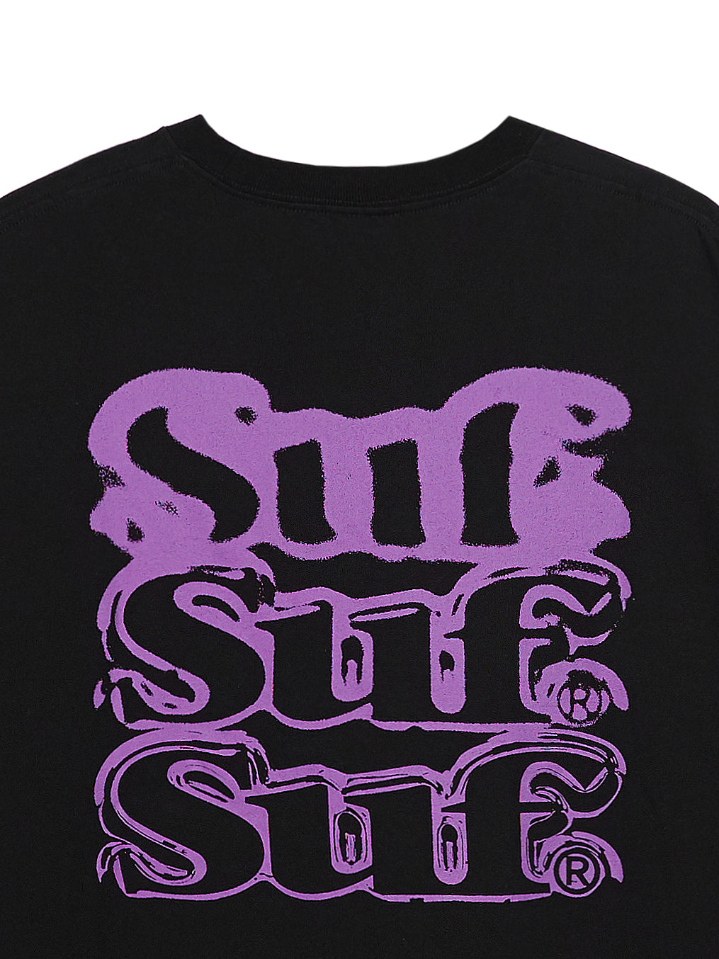 Spray Paint Long Sleeve T-shirt BLACK